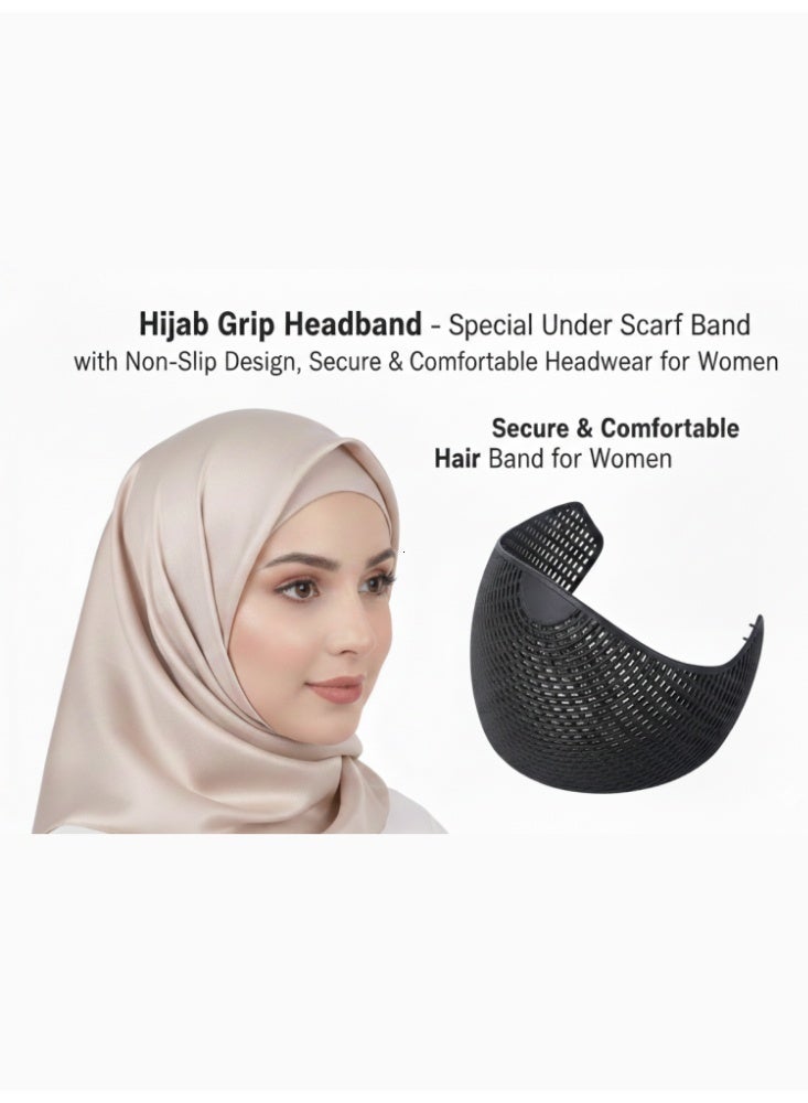 Muslim Headscarf Fixer Hijab Grip Headband - Special Under Scarf Band with Non-Slip Design, Secure & Comfortable Hair Band for Women - Image 1